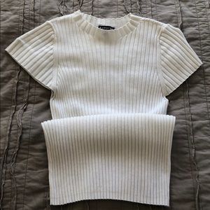 Cream mock neck Express top